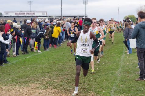 Tesfaye Young running at the Boardman regional cross country championship