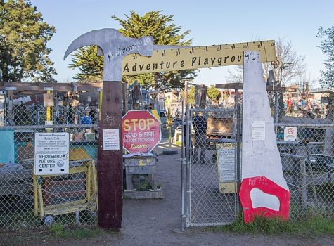 Image of an adventure playground, commonly found in European countries.