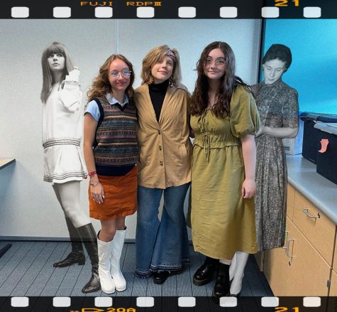 Rachel Gortney, Meredith Conrad and Lily Frazier picture next to women from the 50s and 60s. Today that there are no new ideas.  Everything is recycled.