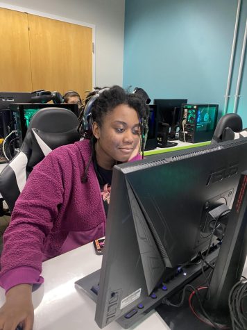 Senior Jayden Warfield plays Roblox at the start of Esports practice in an online group with the rest of the team. Playing games and joking around with your friends is a great experience, Warfield said. Its a very fun time. Eagle photo by Peyton Teter.