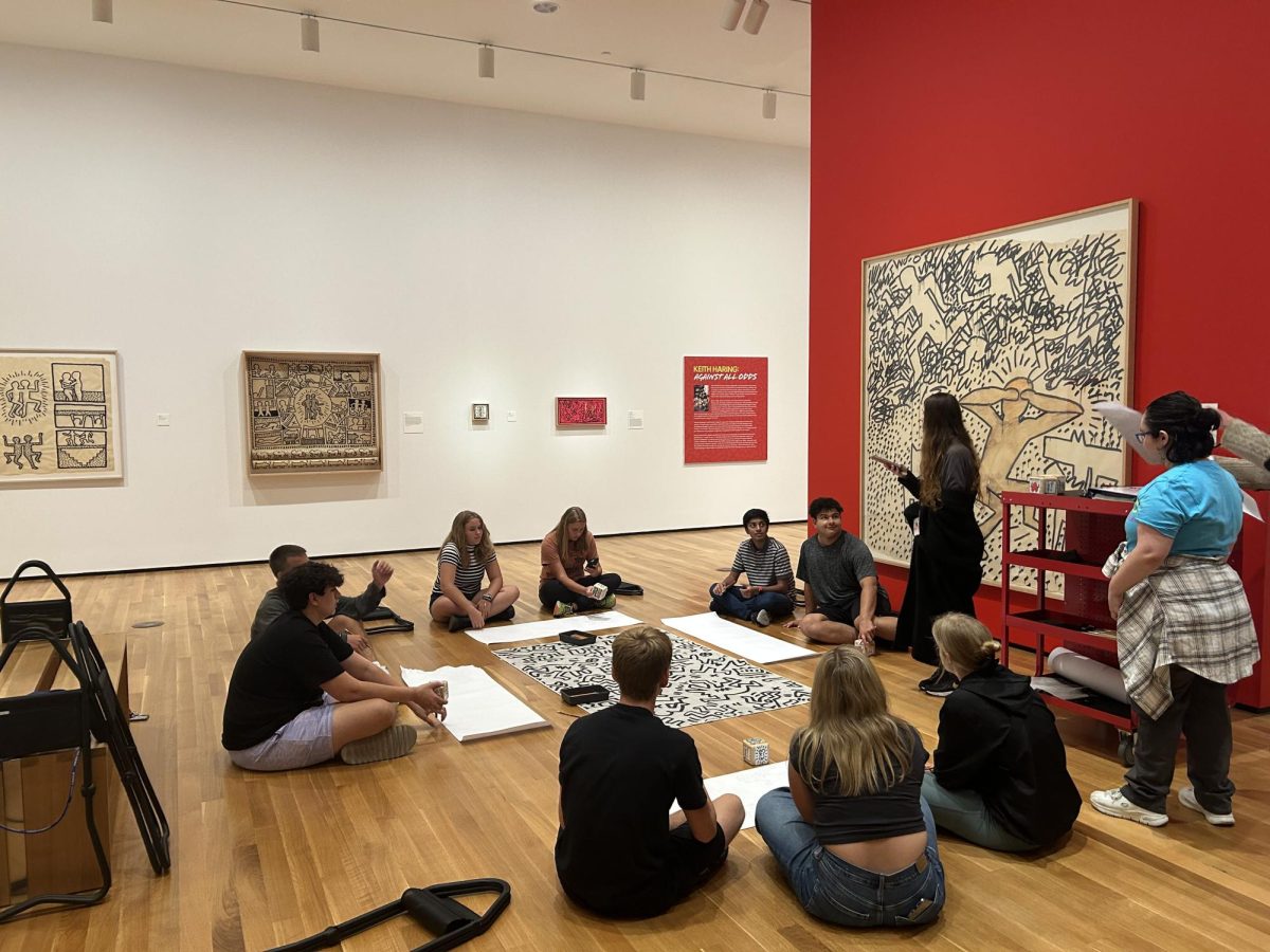 Students in IB participate in an art class at the Akron Art Museum.
