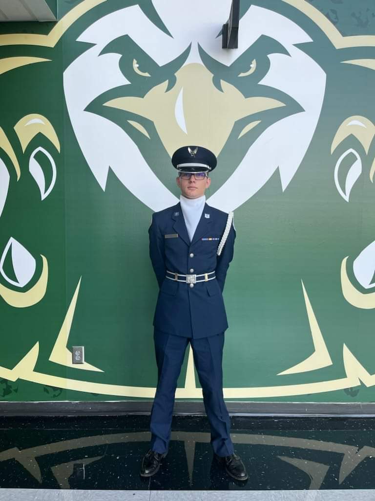 junior Kevin Wright in uniform.