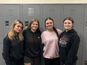 Members of the girls wrestling team Adri Ekhtiar, Abigail Hunter, Kaileigh Hunter and Tera Hunter. Members not pictures are Angelina Pyle, mckenna Beaver, Ja'Naeya Parham, Bella Bruder and Evelyn Beach.