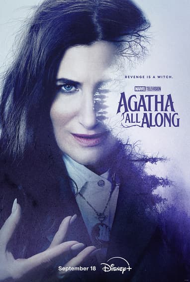 Agatha All Along promotional picture: The show features the first lesbian kiss in Marvel Cinematic Universe history, furthering LGBTQ+ representation in the media