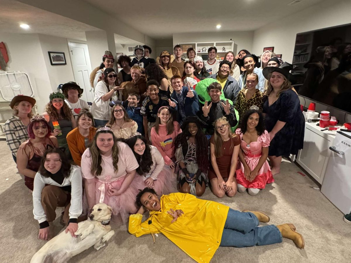 Students at YoungLife go to Club the Monday before Halloween in their costumes.
