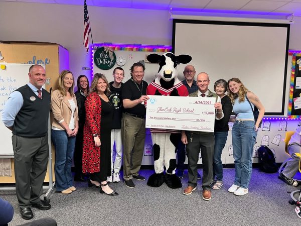 Mike Nieporte was honored by Chick-a-Fil in April as teacher of the year.
