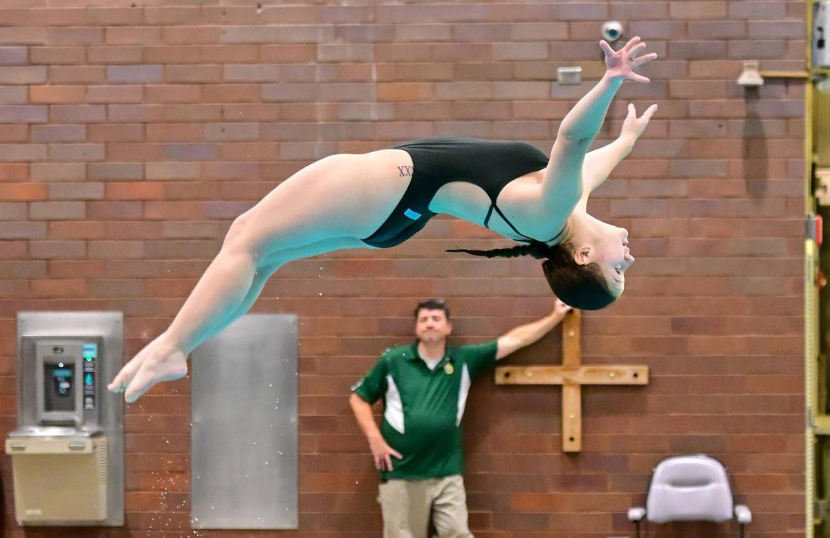 Junior Ainsley Marcum doing a flip at Diving Districts
