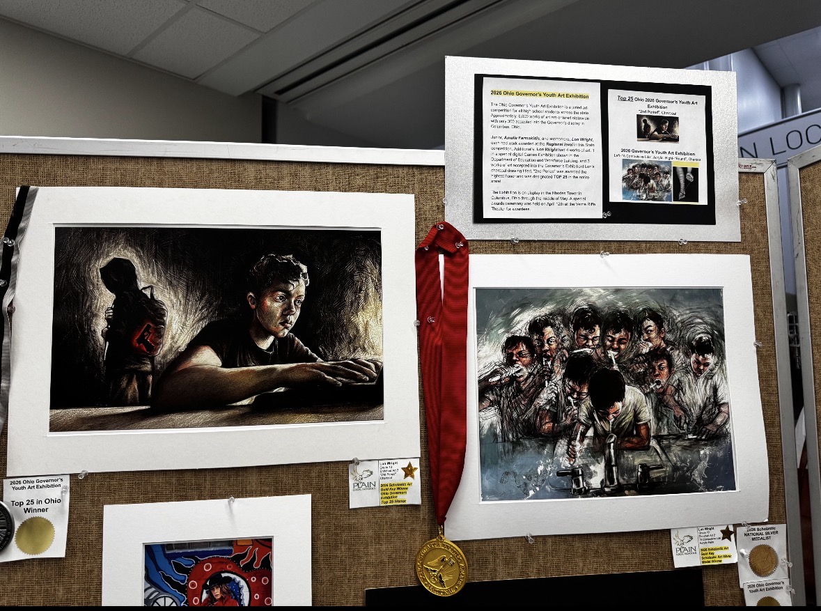 Art work displayed during the art show last week. 