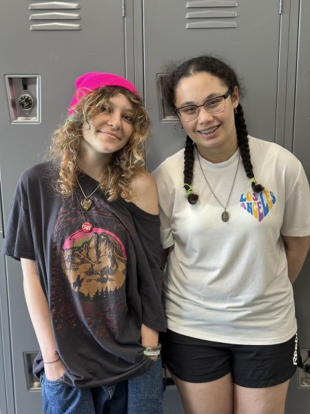 Next year's editors in chief, Lily Warner and Beata Prosser. 
