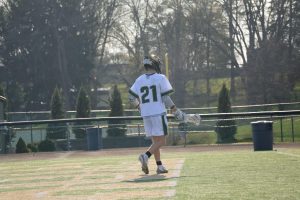 Junior Landon Phillips playing on the field